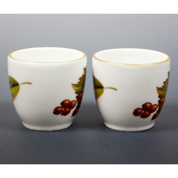 Royal Worcester Eversham Gold Flameproof Porcelain Shot or Saki Cups England - Picture 3 of 6